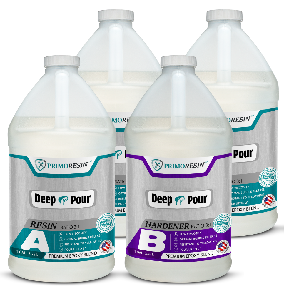 a. 4 Gallon Clear Deep-Pour Resin Kit: 3 gal. PRO EPOXY & 1 gal. PRO H –  RiverTableEpoxyResins