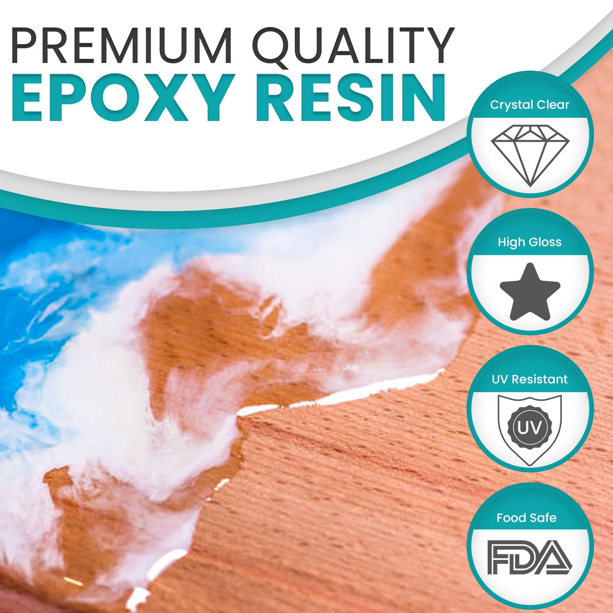 SuperClear Coat Epoxy Resin Kit, 1 Gallon, Epoxy, Art Resin, Super Gloss Clear Epoxy Resin 2 Part Self LEVELING, Epoxy Resin Table DIY, 0.5 GL & H